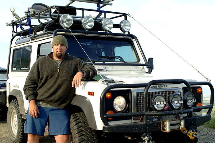 Clint Walker with his Defender